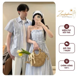 Couple Set Váy Hai Dây Hàn Quốc