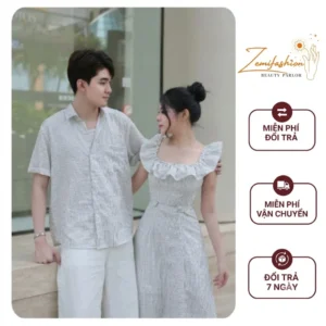 Set Đôi zemifashion Kẻ Sọc Nhẹ Nhàng Sang Trọng